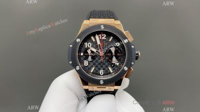 OMF Hublot Big Bang Orignal 43mm Hub1280 Movement RG Case Black Rubber Band Watch